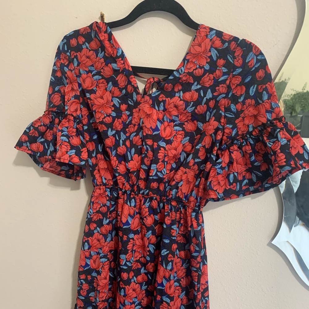 Floral Open Back Dress- Amazon